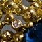 Blue sapphire, diamonds, <br>18K gold